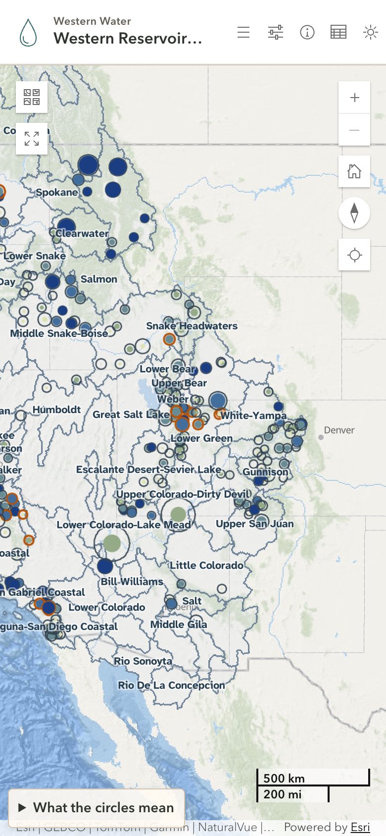 The storage map at phone width. The map fills the screen and the controls move into a sheet.